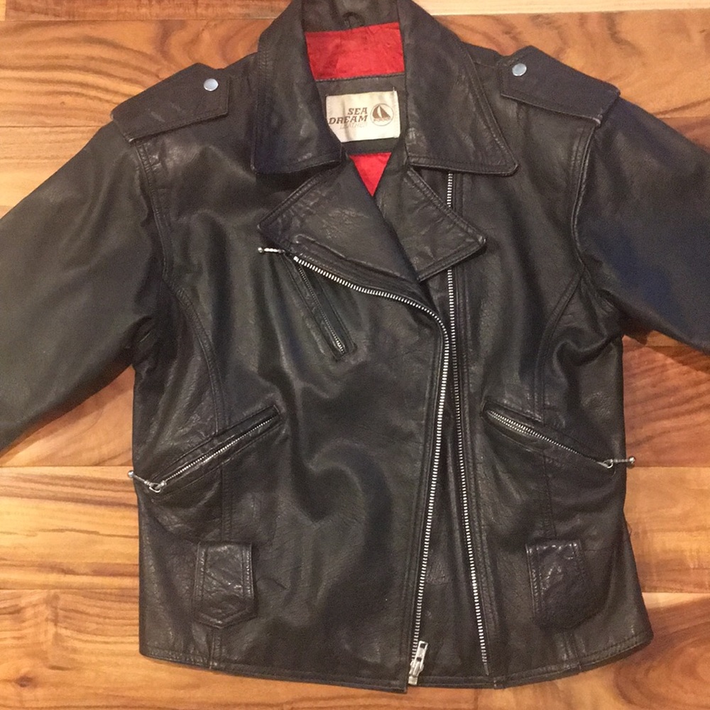 Vintage Leather Motorcycle Jacket